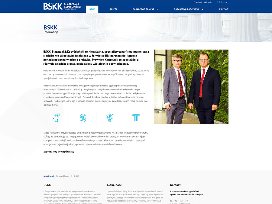 Projekt strony www kancelarii