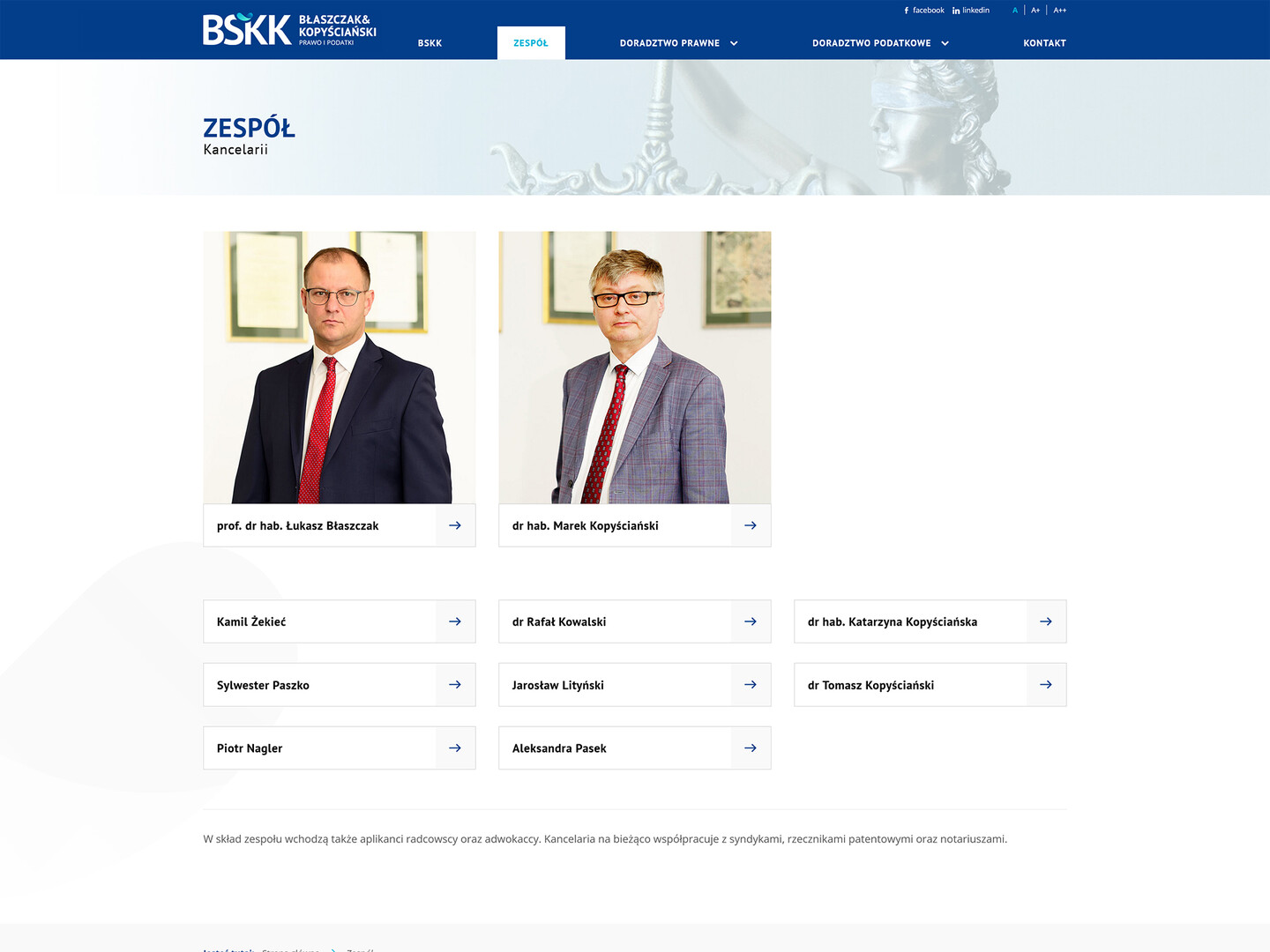 Projekt strony www kancelarii