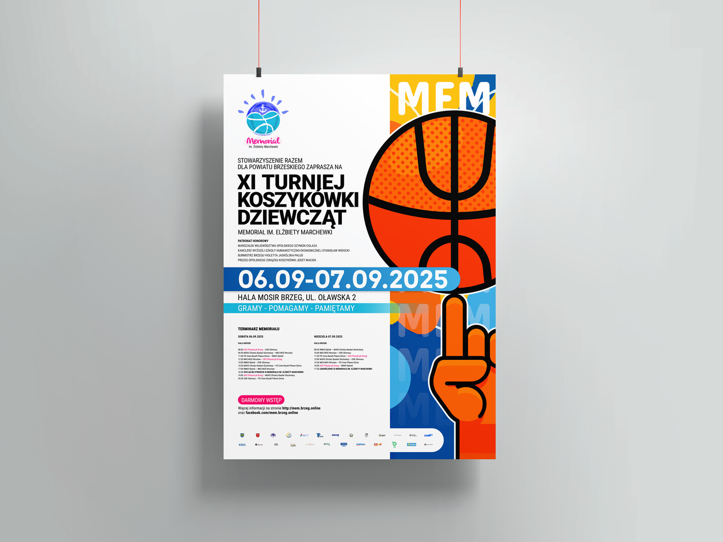 Plakat turnieju koszykówki